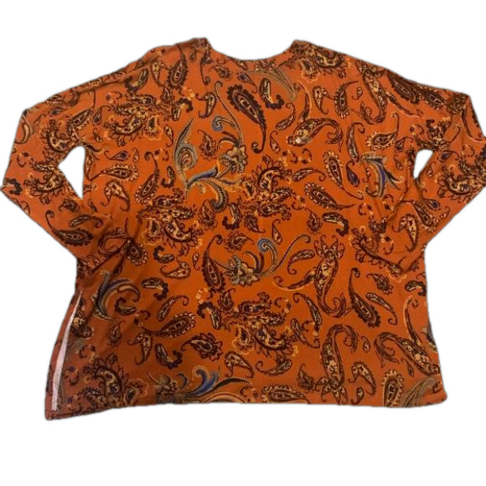Maurice’s NWT X Small Burnt Orange Paisley Oversized Lightweight 95% Rayon